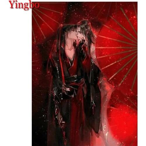 5D Diamond Painting Umbrella Anime Lover Full Square Round Diamond Embroidery Pictures Diamond Mosaic needlework home decor