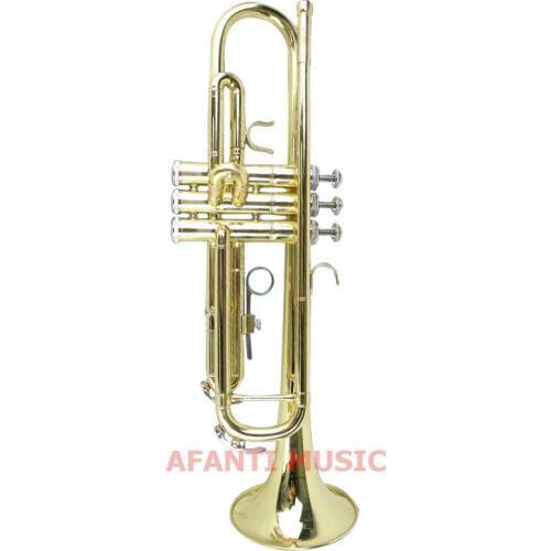 Afanti Music Bb tone / Yellow Brass / Gold Lacquer Trumpet (ATP-143)