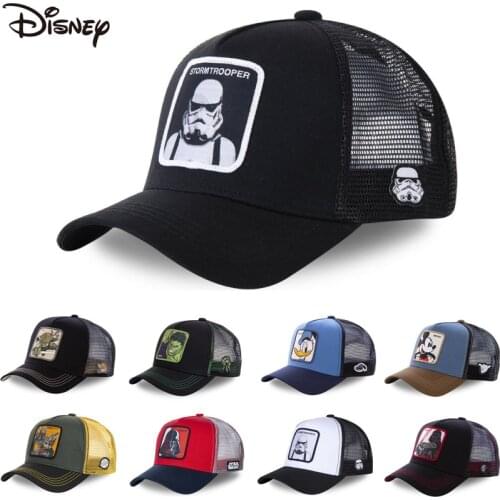 New Brand Anime Star Wars Mickey Snapback Cotton Baseball Cap Men Women Hip Hop Dad Mesh Trucker Hat Dropshipping