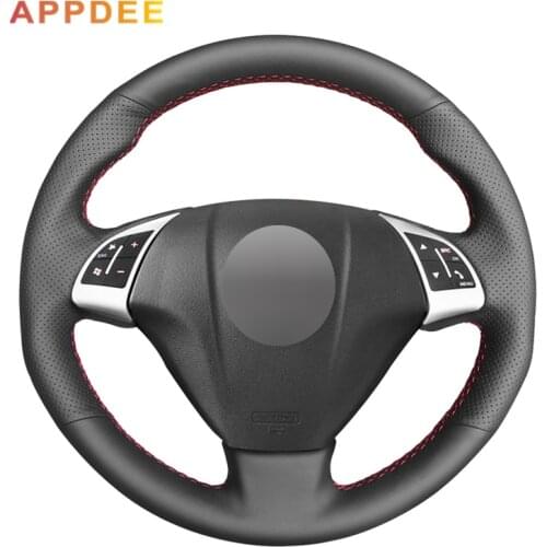 Handsewing Black Artificial Leather Steering Wheel Covers for Fiat bravo 2007-2015 doblo 2010-2015 opel combo 2012