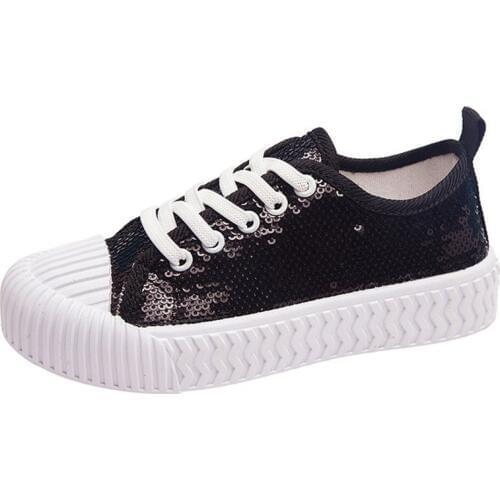 Cute Girls Casual Shoes Kids Fashion Sneakers Toddler Baby Boys Sequin Crib Trend Flat Shoes Children Anti Slip Party Dress Shoe