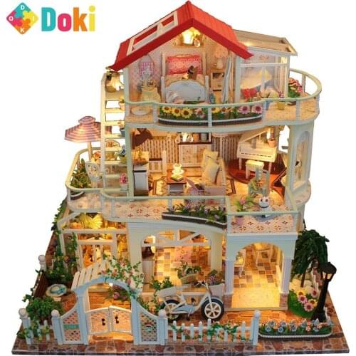 Doki Toy DIY Doll House Forever & Always Valentines Day Luxurious 3 Layers Sweet Words House Cottage Without Dust-proof Cover