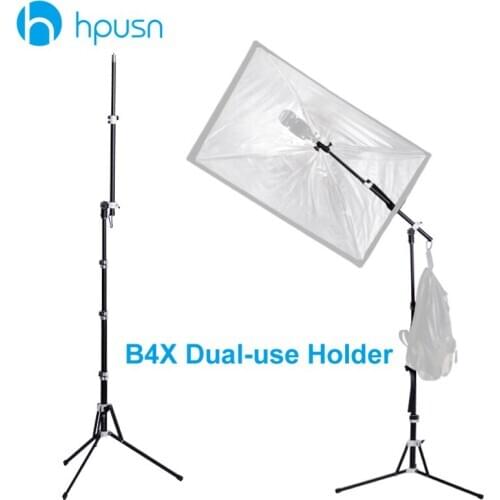 Hpusn B4X Alumnium Alloy Photo Dual-Use Flash Studio Umbrella LED Lighting Softbox Tripod Stand Holder for Photography Studio