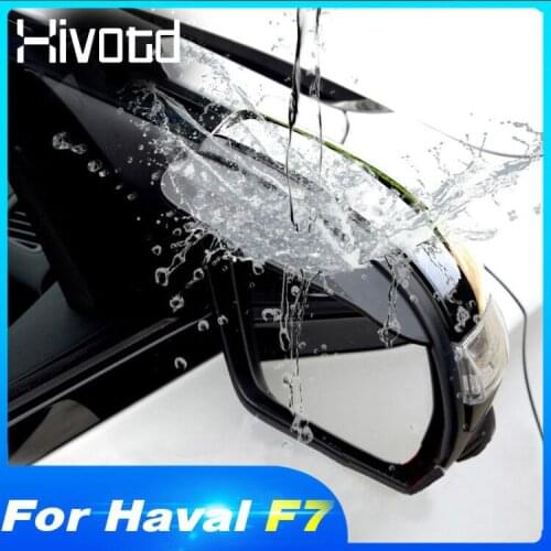 Hivotd For Haval F7 F7X 2019 2020 Car Accessories Rearview Mirror Rain Eyebrow Carbon Fiber Rainproof Visor Shade External Parts