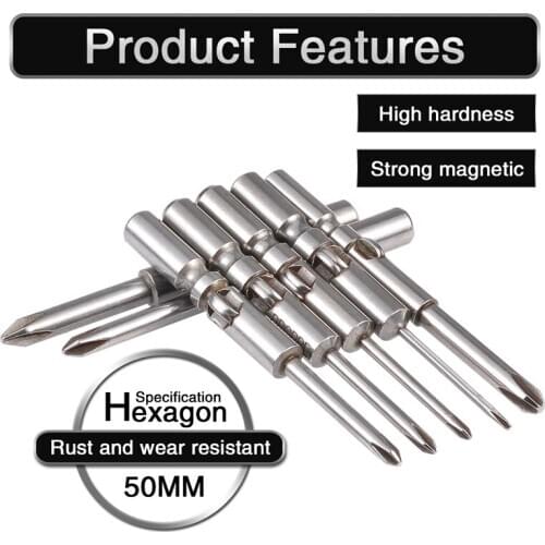 HOEN 11pcs Cross Phillips Magnetic Screw Bit Round Shank Drill Bits Quick Change Screwdriver For DC Powered Electric Screwdriver