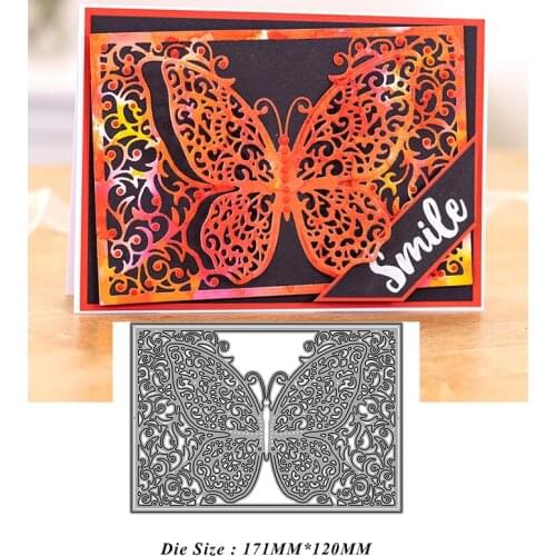 Butterfly Hollow Frame Metal Cutting Dies Stencil Scrapbooking Embossing 2021 New Christmas Craft Dies Diy Molds