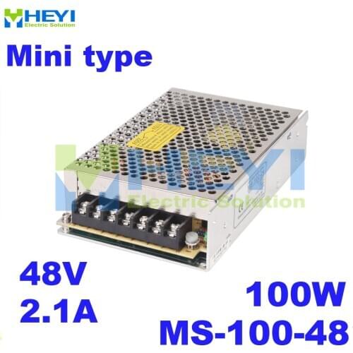 MINIATUR size ac dc transformer MS-100-48 output 48VDC 2.1A mini LED drive converter power supply