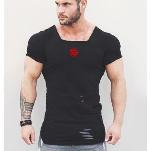 Fitness Running T Shirt Men Short Sleeve Sport Top Elastic Cotton Sportswear Gym Clothing Bodybuilding Training T-shirt Rashgard