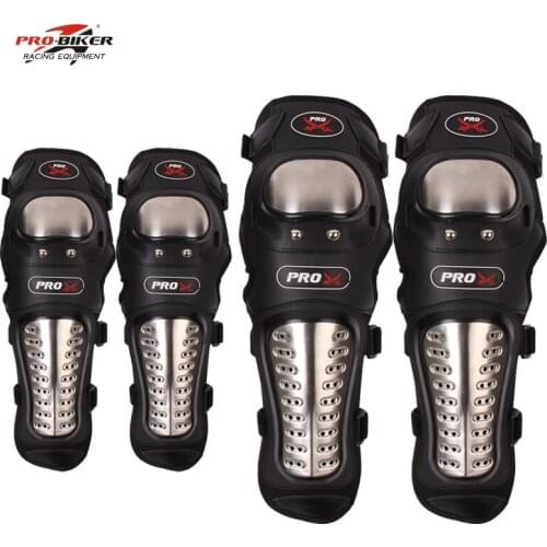 Stainless steel off-road cuish motorcycle protective gear kneepad elbow piece set male Sports Safety)