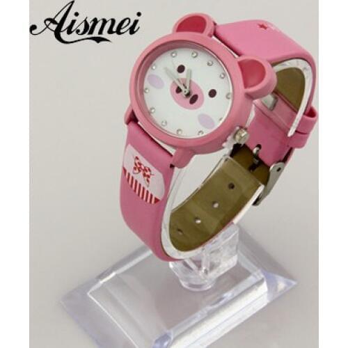 New Cartoon watch Cute Animal Watches Fashion Children Watch Girls Kids Students Leather Sports Wristwatches Gifts 7 colors k666