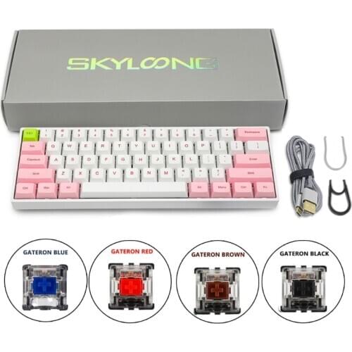 SK61 61 Key Custom RGB Optical Switch Mechanical Keyboard Hot Swapping Socket USB Wired PBT DYE Sublimation keycap