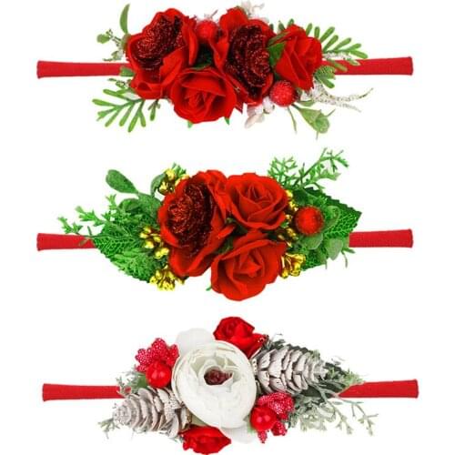 Baby Girls Headbands Christmas Headbands Natal Party Kids Headwear Infant Bow For Children New Year Hair Accessories
