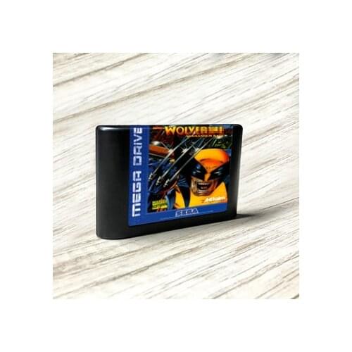 Wolverined Adamantium Rage - EUR Label Flashkit MD Electroless Gold PCB Card forSega Genesis Megadrive Video Game Console