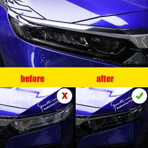 Transparent TPU Black Headlight Anti-scratch Protective Film For Honda accord 2018 2019 2020 10th