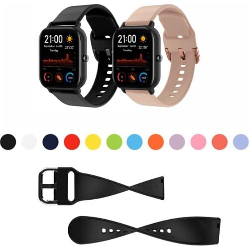 Silicone Watch Strap Band For Huami Amazfit GTS 2 2e mini Wrist band for Amazfit Bip lite / GTR strap Men Women 20mm 22mm correa
