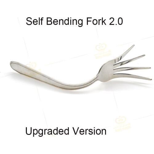 Self Bending Fork 2.0 (Upgraded Version) Mentalism Magic Tricks Gimmick Close-Up Street Stage Magic Props Comedy Accessories