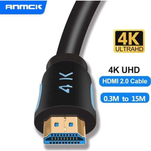 Anmck HDMI Cable 4k 2.0 HDMI to HDMI 3m 5m 10m 15m Support ARC 3D HDR 4K 60Hz Ultra HD for Splitter Switch PS4 TV Box Projector