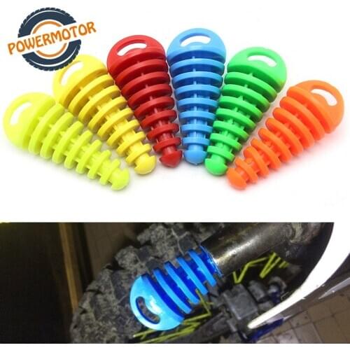 1PC Motorcycle Exhaust Pipe Tailpipe PVC Air-bleeder Plug Exhaust Silencer Muffler Wash Plug Pipe Protector Motocross