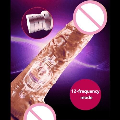 Female Adult Toy Automatic Telescopic Heating Dildo G-spot Massage Huge Realistic Penis Vibrator Sex Toys for Women Sex Products