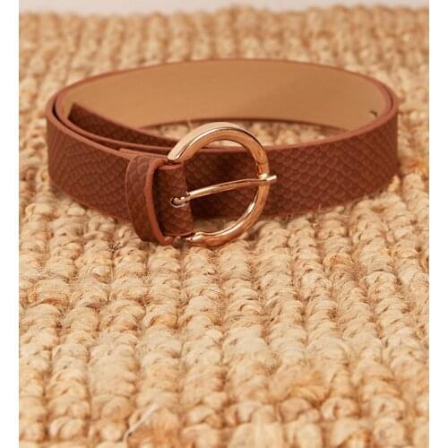 Women Tan Self Print Belt Trend Fashion Women 'S Belt Special Production Women 'S Belt