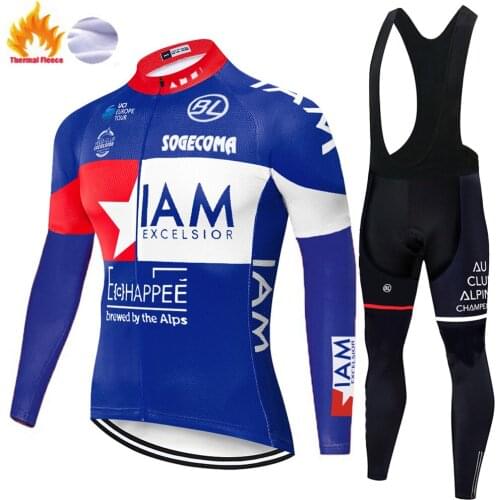 2020 spring and winter IAM TEAM CYCLING JERSEY long sleeve 12D bike pants Ropa Ciclismo MENS winter fleece BIke jacket Maillot