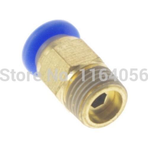 10) Pneumatic Push In Tube OD 6mm x 3/8" BSPT Threaded Male Jointer Connectors