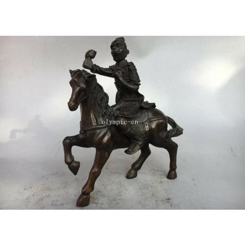 10'' Fine Bronze office fengshui decor Monkey on horse back promotion symbolize