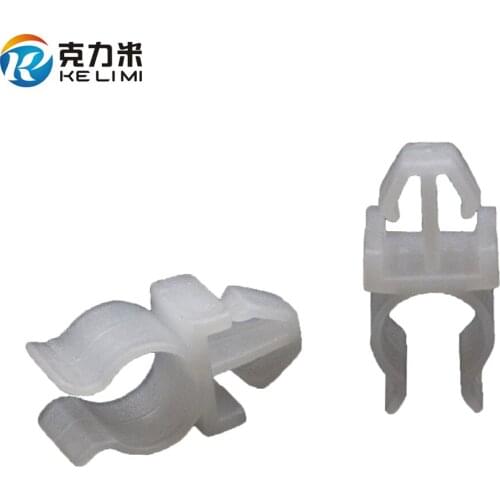 KELIMI 50x Fixed Prop Rod Support Clip Retainer Fastener White Nylon Hood Cover Prop Rod Trim Clips For Geely Suzuki antelope