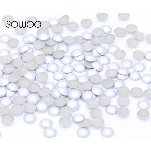 1440pcs/lot lead free Hot Fix Studs Dome Shape Half Round Sliver forsted Dome Studs hot fix half round studs baby studs