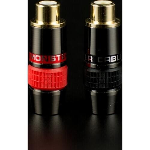 2-10pcs Monster RCA lotus head welding joint 24K gold-plated audio head lotus plug lotus female head