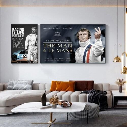 24 Hours Of Le Mans Michael Delaney On Canvas Print Nordic Poster Wall Art Picture For Living Room Home Decoration Frameless