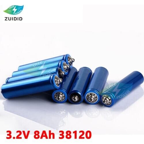 4pcs new arrive 38120 Lifepo4 3.2v 8Ah lithium battery 10C 80A discharge for DIY 12V surfboard scooter power tools vehicle RV