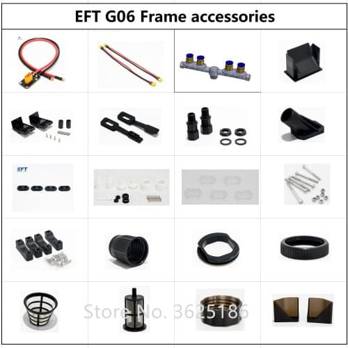 EFT G06 Agricultural Drone Accessories Power Cord Folding Parts Tripod Filter Screen Lamp Housing Waterproof Ring Mouth Set