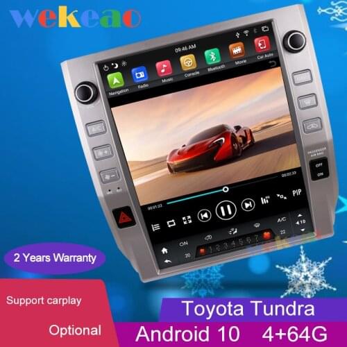 Wekeao 10.4" Vertical Screen Tesla Style 1 Din Android 9.0 Car Radio For Toyota Tundra Auto Gps Navigation Dvd Multimedia Player