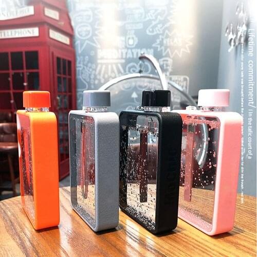 Water Bottle Sport Drinking Shaker For Girls Cups Drink Creative Flat Cup Square Simplicity Portable Tritan Material Health