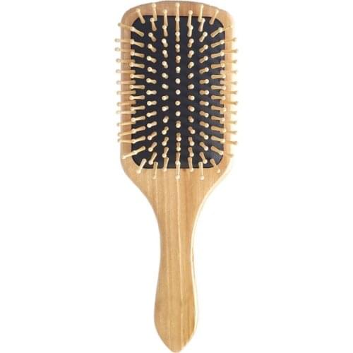 Wooden Hair Brush Detangling Hairbrush Reduce Frizz Massage Scalp for Women Men Straight Curly Wavy Dry Wet Thick Fine Hair New