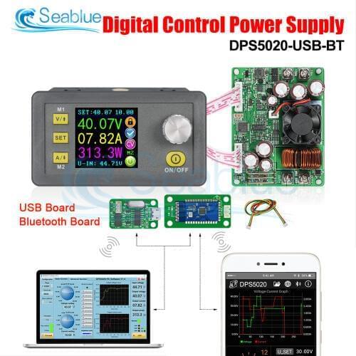 DPS5020 50V 20A Constant Voltage current DC-DC Step-down communication Power Supply buck Voltage converter LCD Voltmeter Ammeter