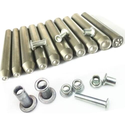 M2 M2.5 M3 M3.5 M4 M4.5 M5 M6 M8 Nut Rivet punch Pin Tool for Aluminum Flat Round Head Half Hollow Rivet Nut