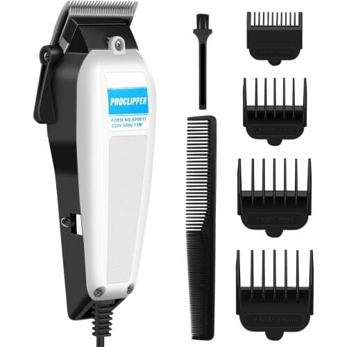 Men Electric Hair Shaver Clipper Hair Trimmer Cutting Machine with 4 Guide Combs EU Plug