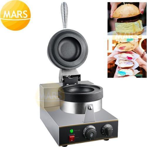 Italian Brioche Ice Cream Doughnut Pan Sandwich Maker Hot Bread Krapfen Warmer 220V 110V Ice Cream Gelato Panini Maker Press