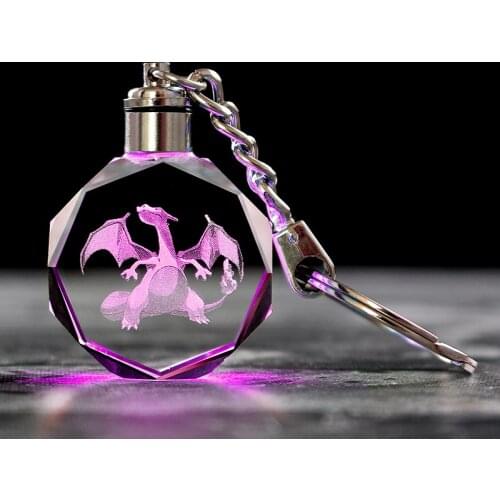 Hot Sell Crystal Keyring Laser Engraving Glass Keychain Car Hanged Adorn Birthday Gifts For Kid