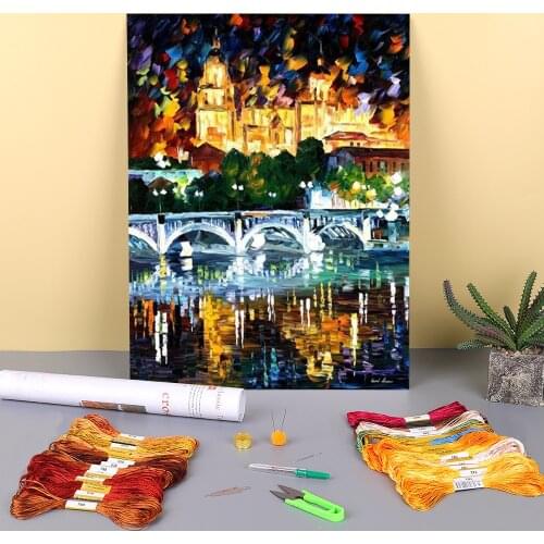 Spain Salamanca Printed 11CT Cross Stitch Set DIY Embroidery DMC Threads Sewing Hobby Knitting Handmade Counted Jewelry