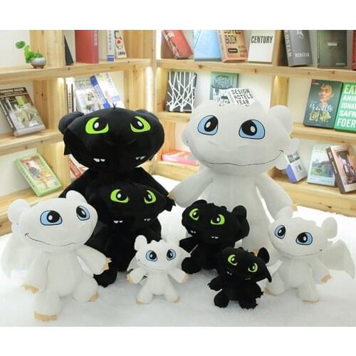 How To Train Dragon Toothless Black & White Plush Stuffed Toothless Toys For Children
