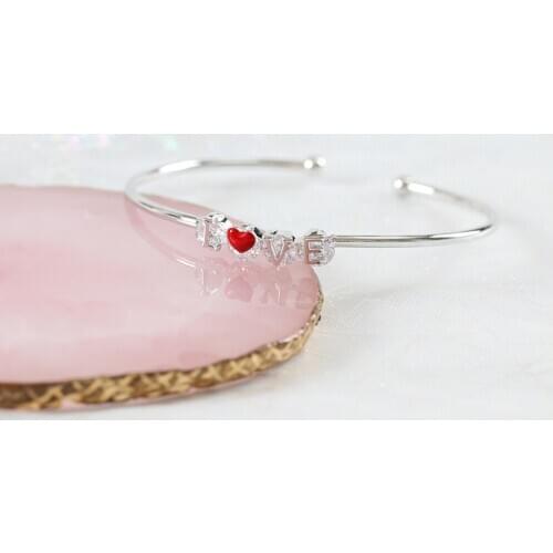 LANFLORA new LOVE adjustable bracelet for women birthday party parure bijoux femme mariage factory shop bracelet wholesale price