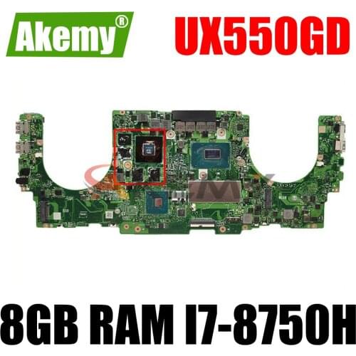 UX550GD MB._8G/I7-8750H/AS Mainboard GTX1050-4GB For ASUS ZenBook Pro UX550G UX550GE UX550GD Laptop Motherboard