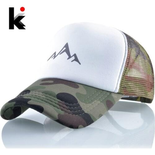 New Fashion Baseball Cap Women Snapback Mesh Trucker Hat Adjustable Unisex Sport Hat Summer Breathable Bones Casquette