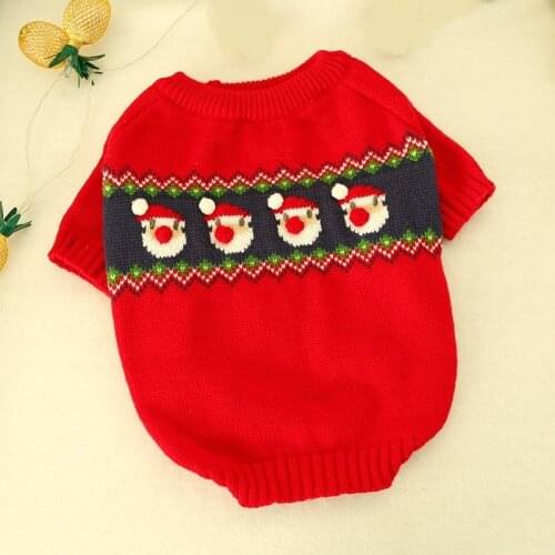 Pet Dog autumn winter new years Festival Dog Clothes/Santa Claus Dog Clothes Red Sweater Dog Clothes for Dog