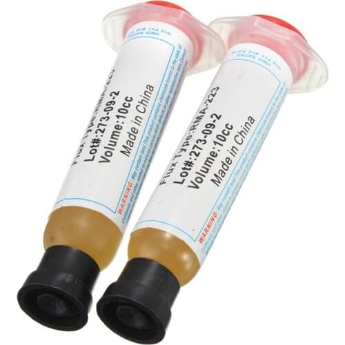 2PCS/Lot DIY Solder Soldering Paste 10cc Flux Grease RMA223 RMA-223 for Chips Computer Phone LED BGA SMD PGA PCB Repair Tool