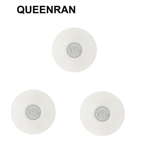 3pcs/lot Dual Tech Microwave Sensor Wired Pir Motion Sensor 360 Degree Ceiling Infrared Motion Detector For Home Security