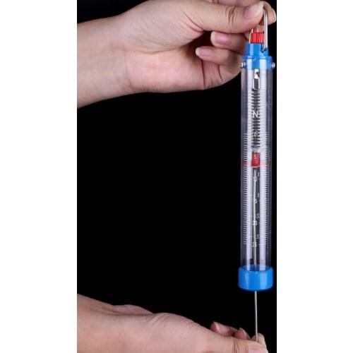 25N/2500g Newton Meter Force Meter Spring Dynamometer Spring Dual-Scaled Balance for Physical Experiment QXNB